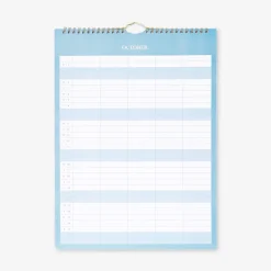 Blue family planner for hanging 2027