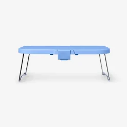 Blue foldable picnic box with table