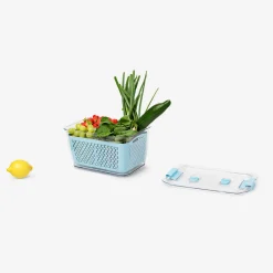 Blue food storage for fridge - 28 cm