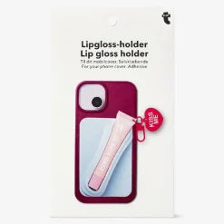 Blue lip gloss holder for phone