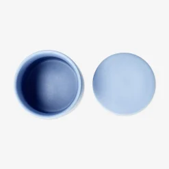 Blue organiser jar for cotton pads
