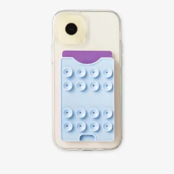 Blue smartphone holder with suction pads