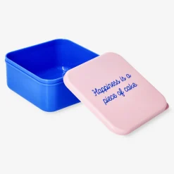 Blue snackbox with quote - 12 cm