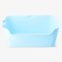 Blue storage box with lid - 26x40 cm