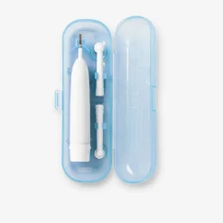 Blue travel case for electric toothbrush