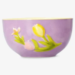 Bowl with embossed flowers and bee - 10 cm