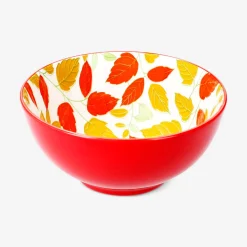 Bowl with leaf print - 14 cm