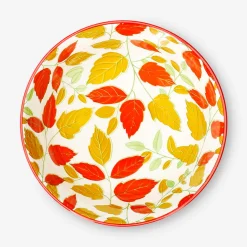 Bowl with leaf print - 14 cm
