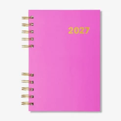 B6 pink daily diary 2027 - English