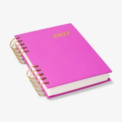 B6 pink daily diary 2027 - English