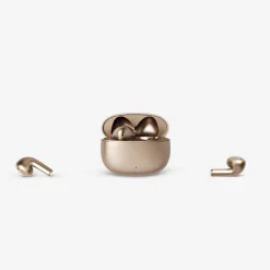 Bronze wireless earphones with microphone