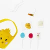 Candy mix in Easter chicken felt basket