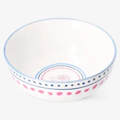 Ceramic bowl with dots and seashell - 12 cm
