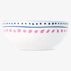Ceramic bowl with dots and seashell - 12 cm