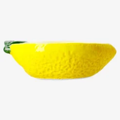 Ceramic lemon tealight holder - 11 cm