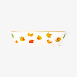 Ceramic oven dish with leaf design - 12x20 cm