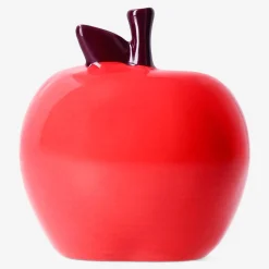 Ceramic pencil holder as red apple