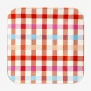 Chequered picnic plates - 4 pcs
