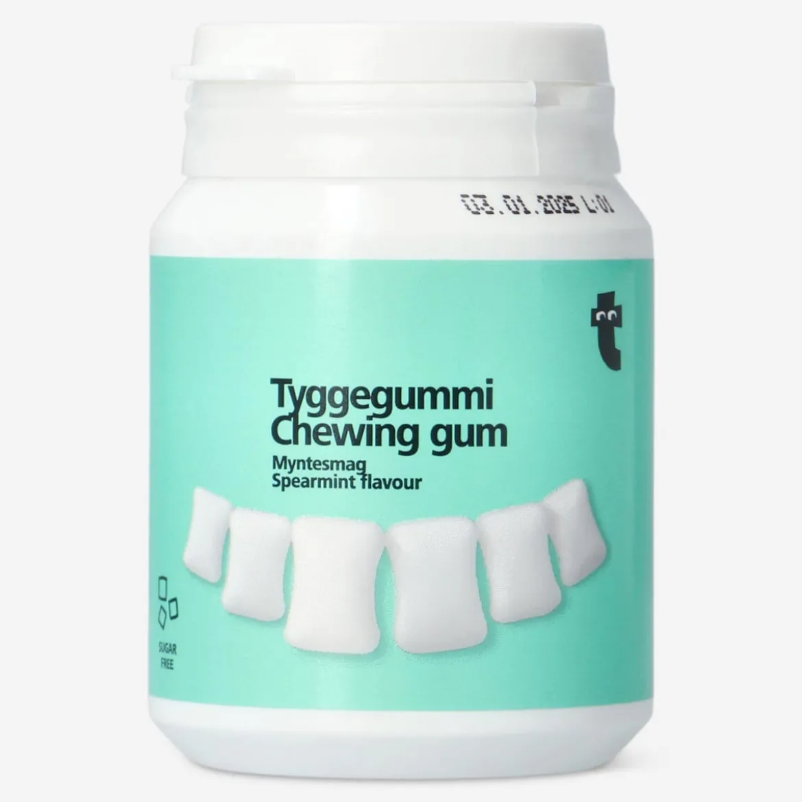 Chewing gum. Spearmint flavour