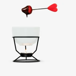 Chocolate fondue set. With 2 forks