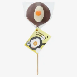 Chocolate fried egg lollipop