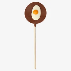 Chocolate fried egg lollipop