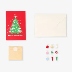 Christmas card - Christmas tree with ornaments