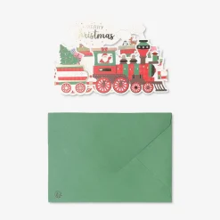 Christmas card - Fold out train