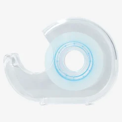 Clear tape dispenser with tape roll