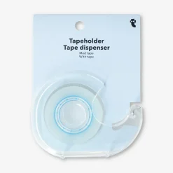 Clear tape dispenser with tape roll