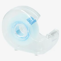 Clear tape dispenser with tape roll