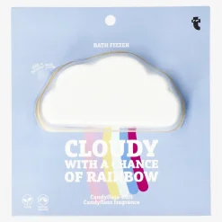 Cloud-shaped candyfloss bath fizzer