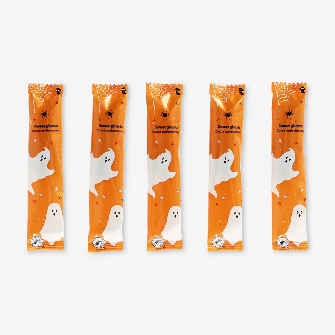 Cocoa confectionery ghost lollipops - 5 pcs