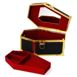 Coffin beauty case with divider