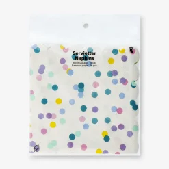 Confetti napkins with scalloped edges - 16 pcs