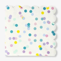 Confetti napkins with scalloped edges - 16 pcs
