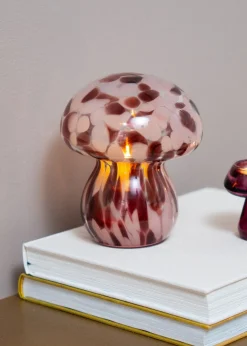Cosy lamp - Glass mushroom with dots