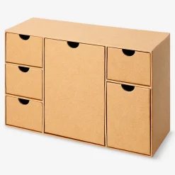 Craft paper desk tidy with 6 drawers