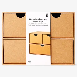 Craft paper desk tidy with 3 drawers