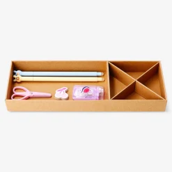 Craft paper desk tray