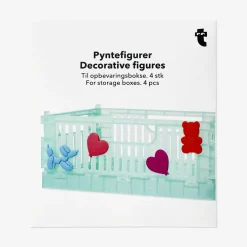 Decorative figures for storage boxes - 4 pcs