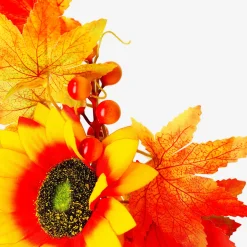 Decorative flower - Pumpkin and sunflower decoration - 20 cm
