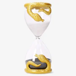 Decorative hourglass with snake