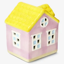 Decorative pink house - 13 cm