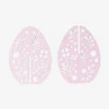 Decorative small pink wooden eggs - 2 pcs