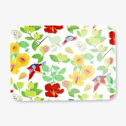Decorative tray with tropical print