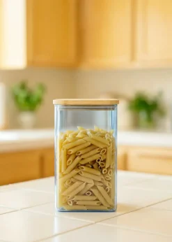 Designer Collection - Blue glass storage container with lid - 1,7 L