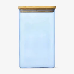 Designer Collection - Blue glass storage container with lid - 1,7 L