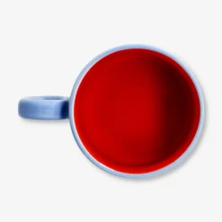 Designer Collection - Blue mug with oval handle - 313 ml