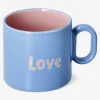 Designer Collection - Blue mug with text - 313 ml